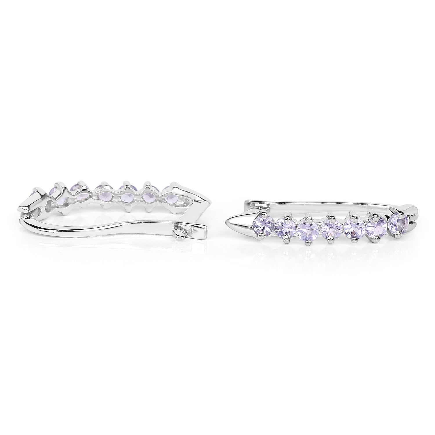 0.98 Carat Genuine Tanzanite .925 Sterling Silver Earrings  DestGlow