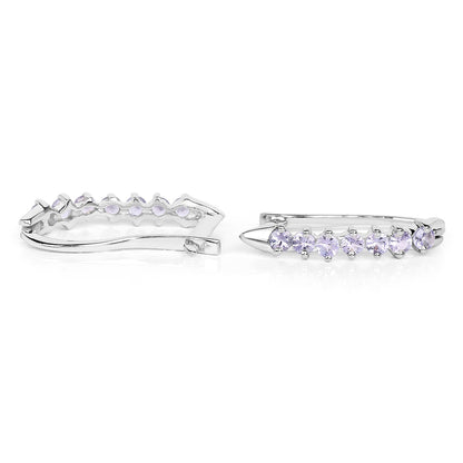 0.98 Carat Genuine Tanzanite .925 Sterling Silver Earrings  DestGlow