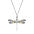 18k Yellow Gold and Sterling Silver Pendant in a Dragonfly Design by Bids.com