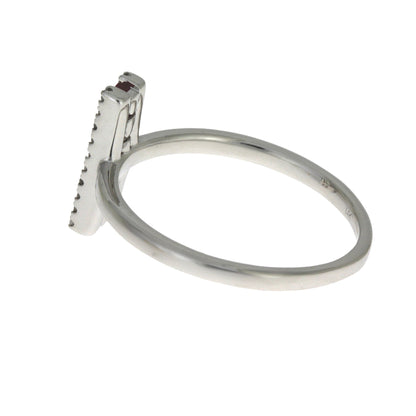 Genuine .30ct Ruby Diamond Ring 14KT White Gold by Bids.com
