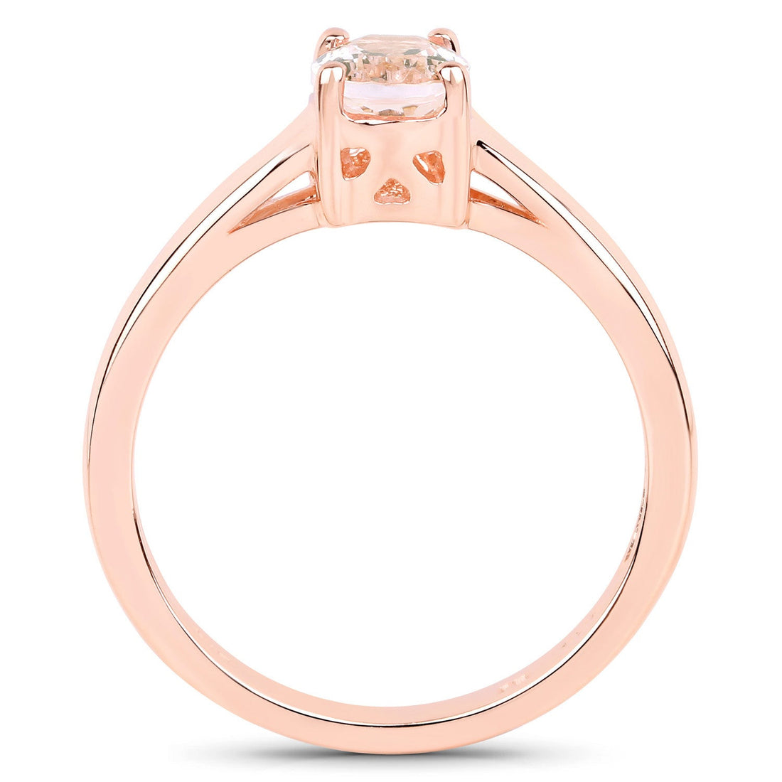 0.70 Carat Genuine Morganite .925 Sterling Silver Ring by Bids.com