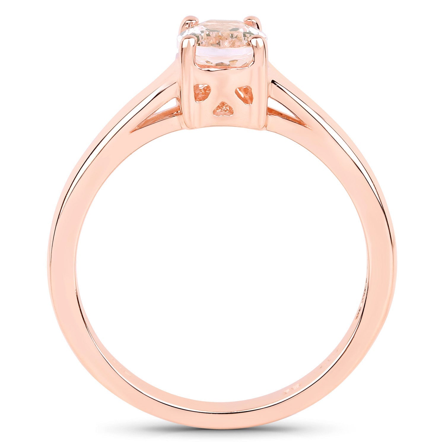 0.70 Carat Genuine Morganite .925 Sterling Silver Ring by Bids.com