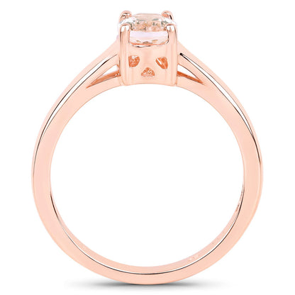 0.70 Carat Genuine Morganite .925 Sterling Silver Ring by Bids.com