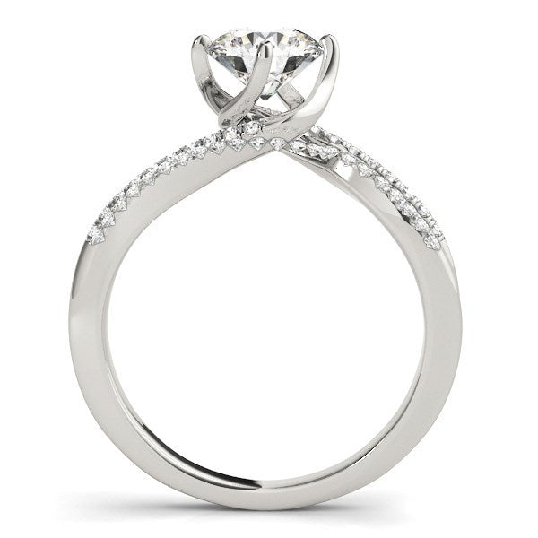 14k White Gold Spiral Design Pronged Diamond Engagement Ring (1 1/8 cttw) by Bids.com