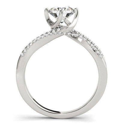 14k White Gold Spiral Design Pronged Diamond Engagement Ring (1 1/8 cttw) by Bids.com