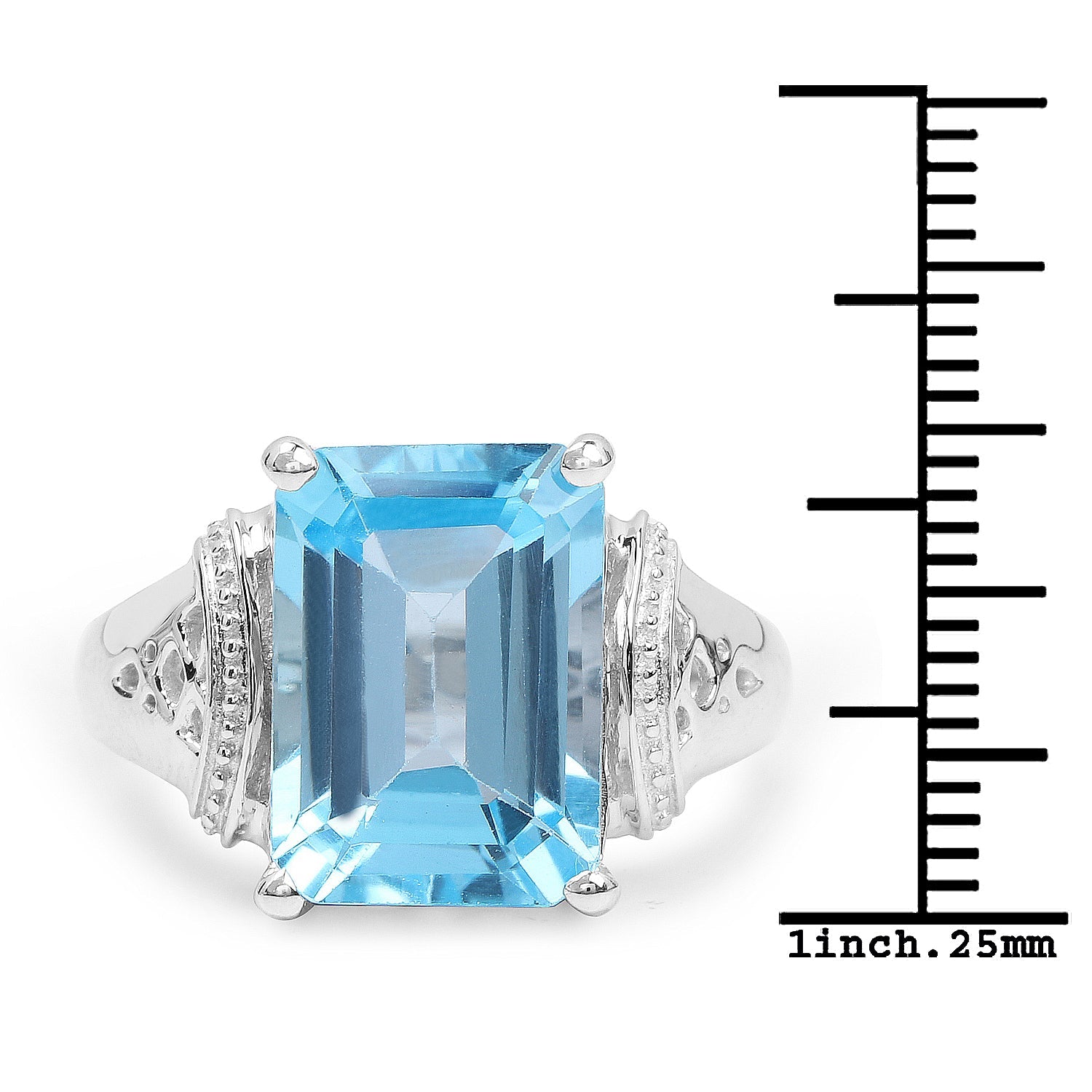 8.89 Carat Genuine Swiss Blue Topaz .925 Sterling Silver Ring by Bids.com