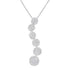 14K White Gold 1 cttw Diamond Cluster Journey Pendant Necklace (H-I, I1-I2) by Bids.com