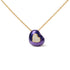 18K Yellow Gold Blue Enamel 1/10 Cttw Round Pave Diamonds Heart Shape 18" Pendant Necklace (G-H Color, SI1-SI2 Clarity) - Adjustable up to 16" - 18" by Bids.com