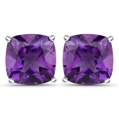 5.20 Carat Genuine Amethyst .925 Sterling Silver Earrings  DestGlow