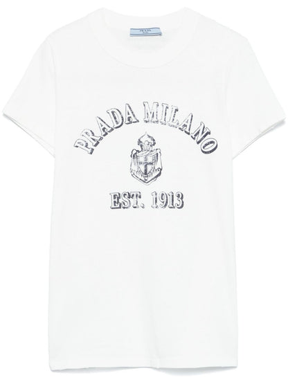 Prada Women Logo Print Jersey T-Shirt by Luosophy