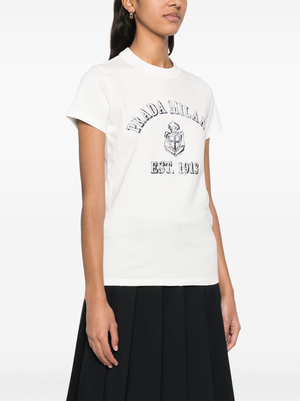 Prada Women Logo Print Jersey T-Shirt by Luosophy
