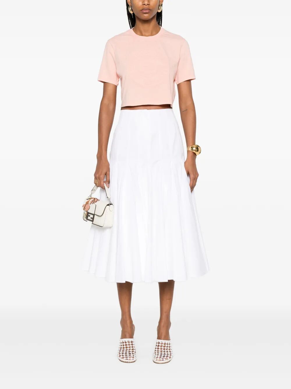 Fendi Women 3D Fendi Roma Cropped T-Shirt by Luosophy