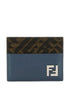 Fendi Men Leather And Ff Canvas Squared Card Holder by Luosophy