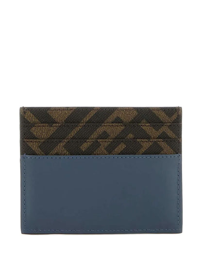 Fendi Men Leather And Ff Canvas Squared Card Holder by Luosophy