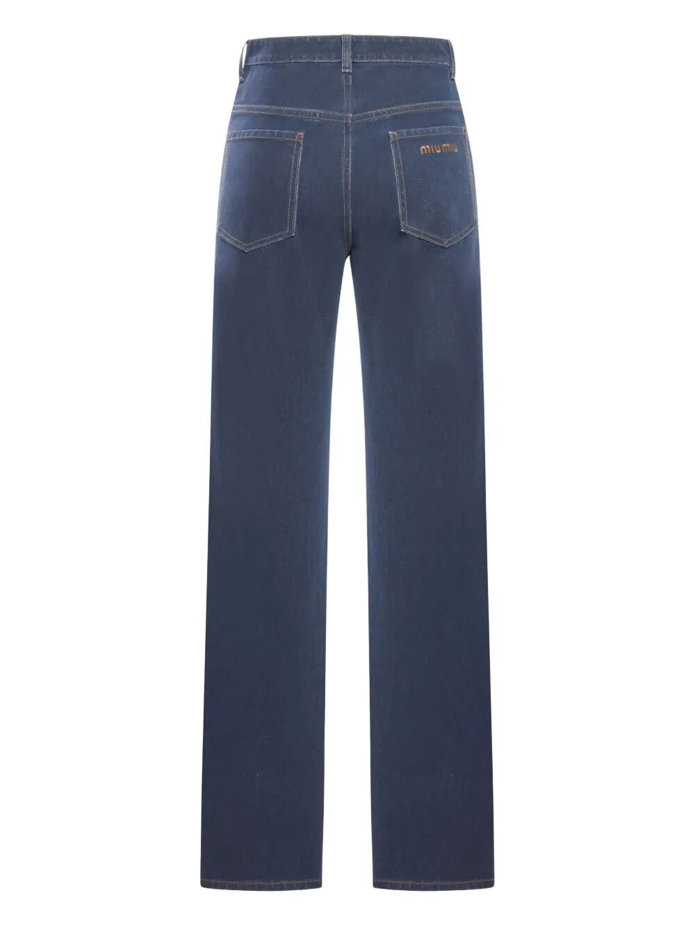 Miu Miu Women Embroidered-Logo Flock Jeans by Luosophy