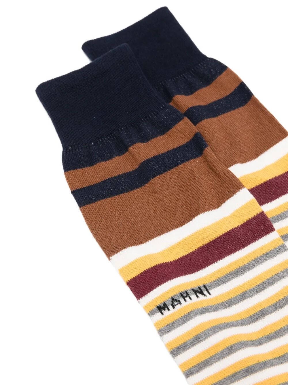 Marni Women Mixed Stripes Cotton Socks by Luosophy