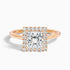 Ember 3.5 Carat Princess Cut Halo Lab Grown Diamond Ring in 10k Rose Gold  DestGlow