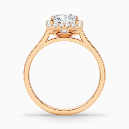 Ember 2.5 Carat Princess Cut Halo Lab Grown Diamond Ring in 10k White Gold
