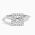 Ember 1.5 Carat Princess Cut Halo Lab Grown Diamond Ring in 14k White Gold  DestGlow