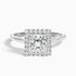 Ember 1.5 Carat Princess Cut Halo Lab Grown Diamond Ring in 10k White Gold  DestGlow