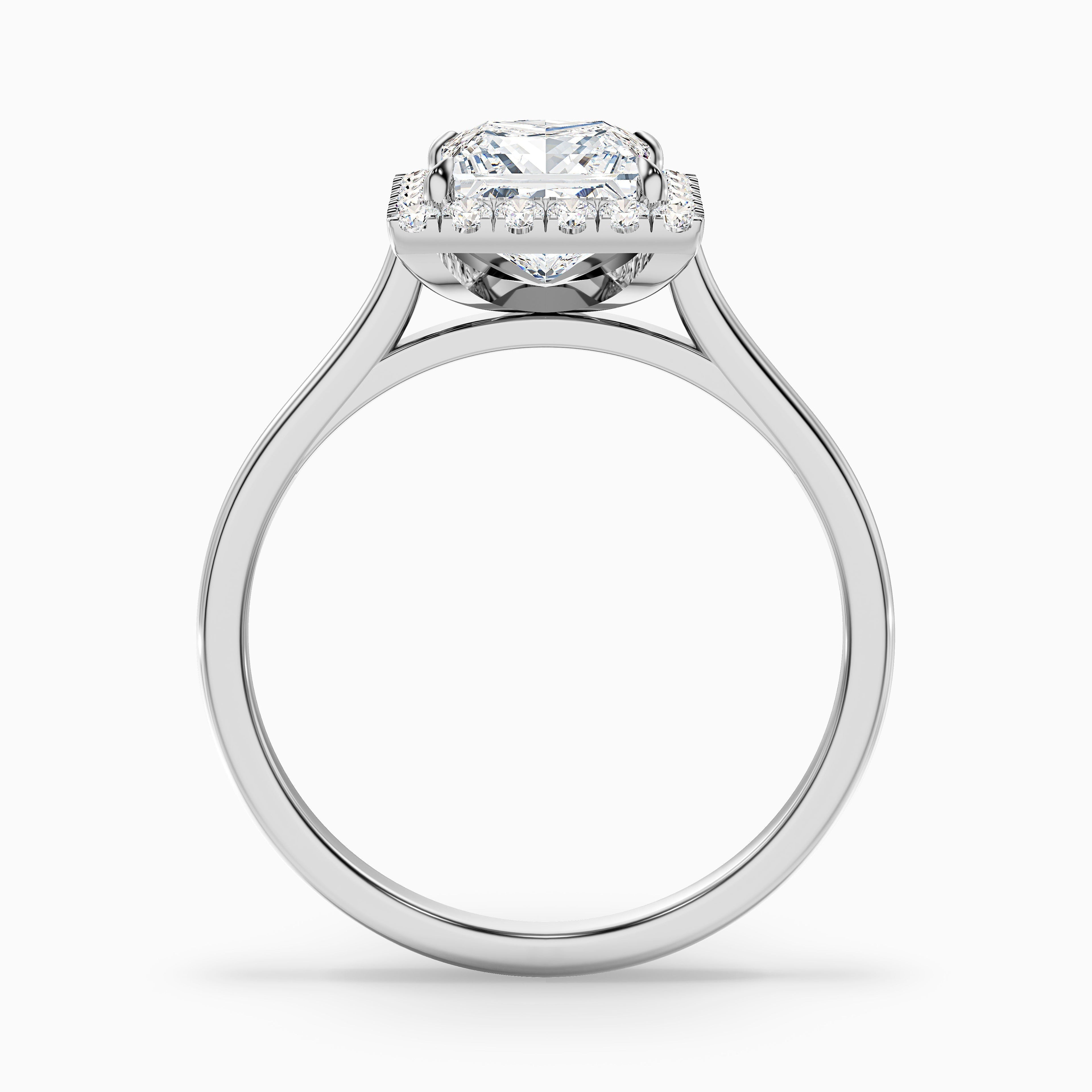 Ember 1.5 Carat Princess Cut Halo Lab Grown Diamond Ring in 14k Yellow Gold  DestGlow