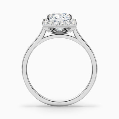 Ember 2.5 Carat Princess Cut Halo Lab Grown Diamond Ring in 14k Yellow Gold