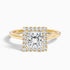 Ember 1.5 Carat Princess Cut Halo Lab Grown Diamond Ring in 18k Yellow Gold  DestGlow