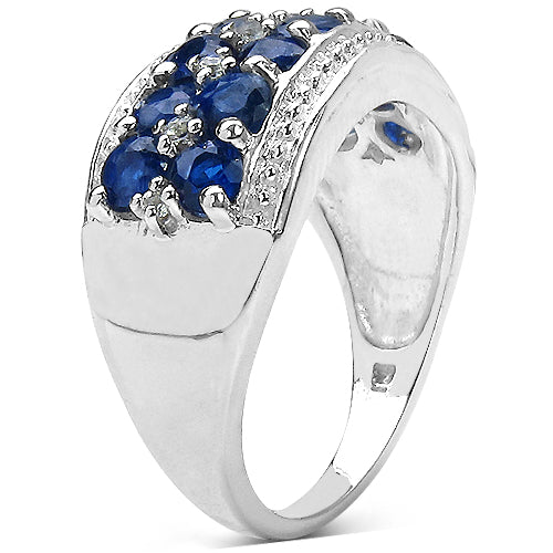 2.00 Carat Genuine Kyanite &amp; White Topaz .925 Sterling Silver Ring by Bids.com