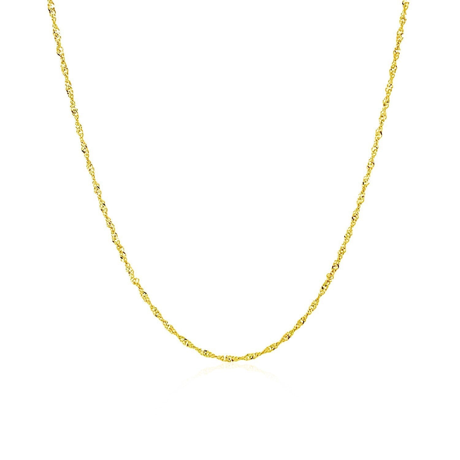 14k Yellow Gold Singapore Chain 1.0mm by Bids.com