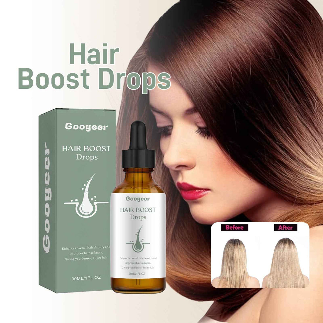 Googeer Dense Hair Dietary Supplement Drops Nourishes Roots, Prevents Breakouts And Strengthens Hair Care Supplements