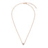 14k Rose Gold 17 inch Necklace with Round White Topaz by Bids.com