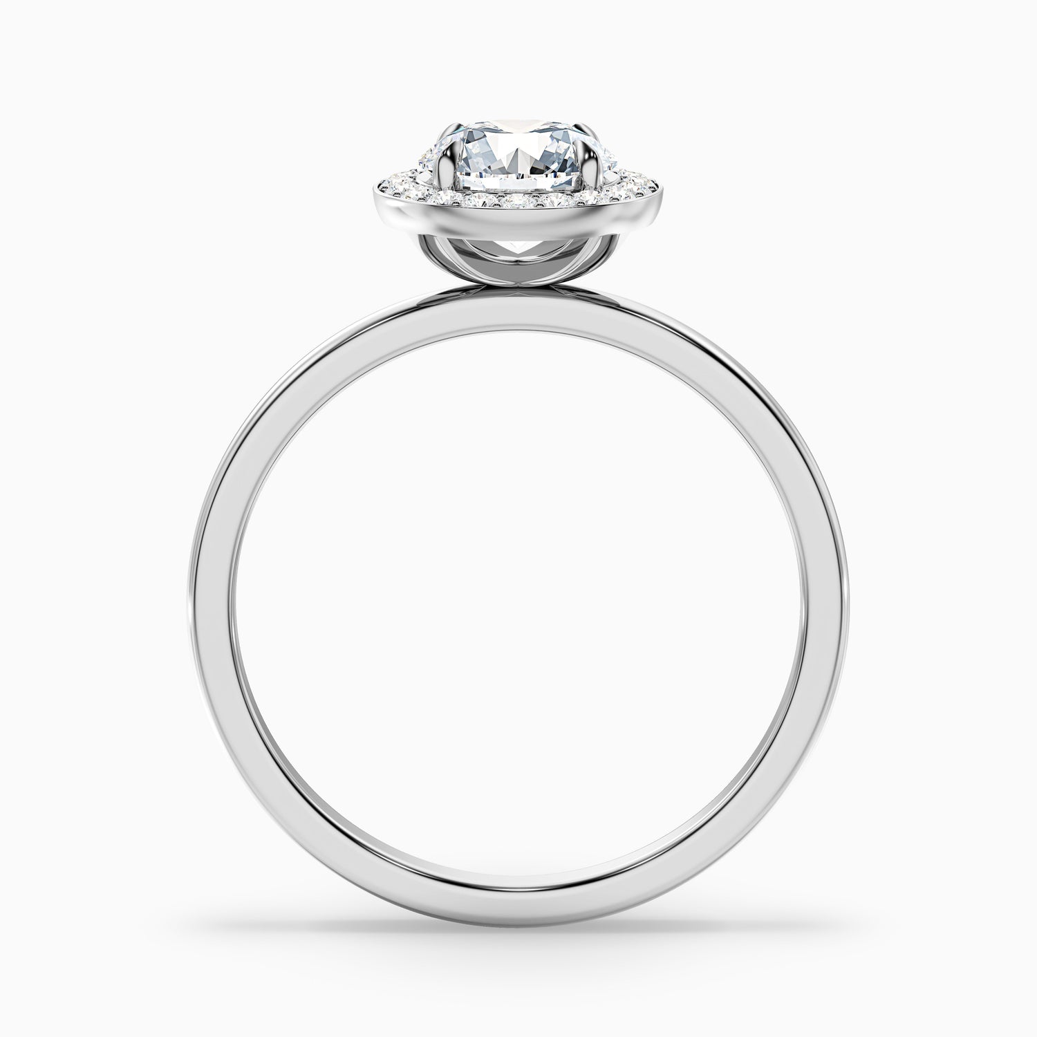 Arya 5 Carat Round Halo Lab Grown Diamond Ring in 925 Sterling Silver