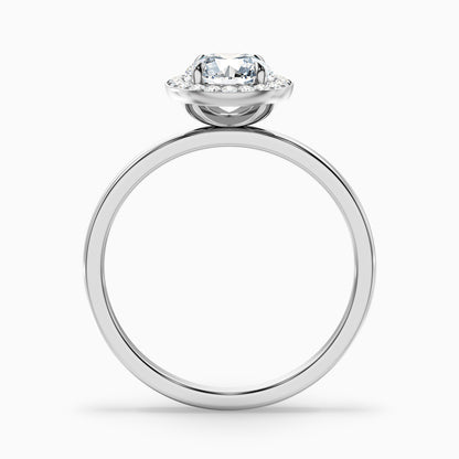 Arya 1.5 Carat Round Halo Lab Grown Diamond Ring in 18k Yellow Gold