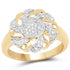 14K Yellow Gold Plated 0.28 Carat Genuine White Diamond .925 Sterling Silver Ring  DestGlow
