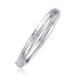 Classic Floral Carved Bangle in 14k White Gold (5.0mm) by Bids.com