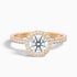 Lisa 4.5 Carat Round Halo Pave Lab Grown Diamond Ring in 10k Rose Gold  DestGlow