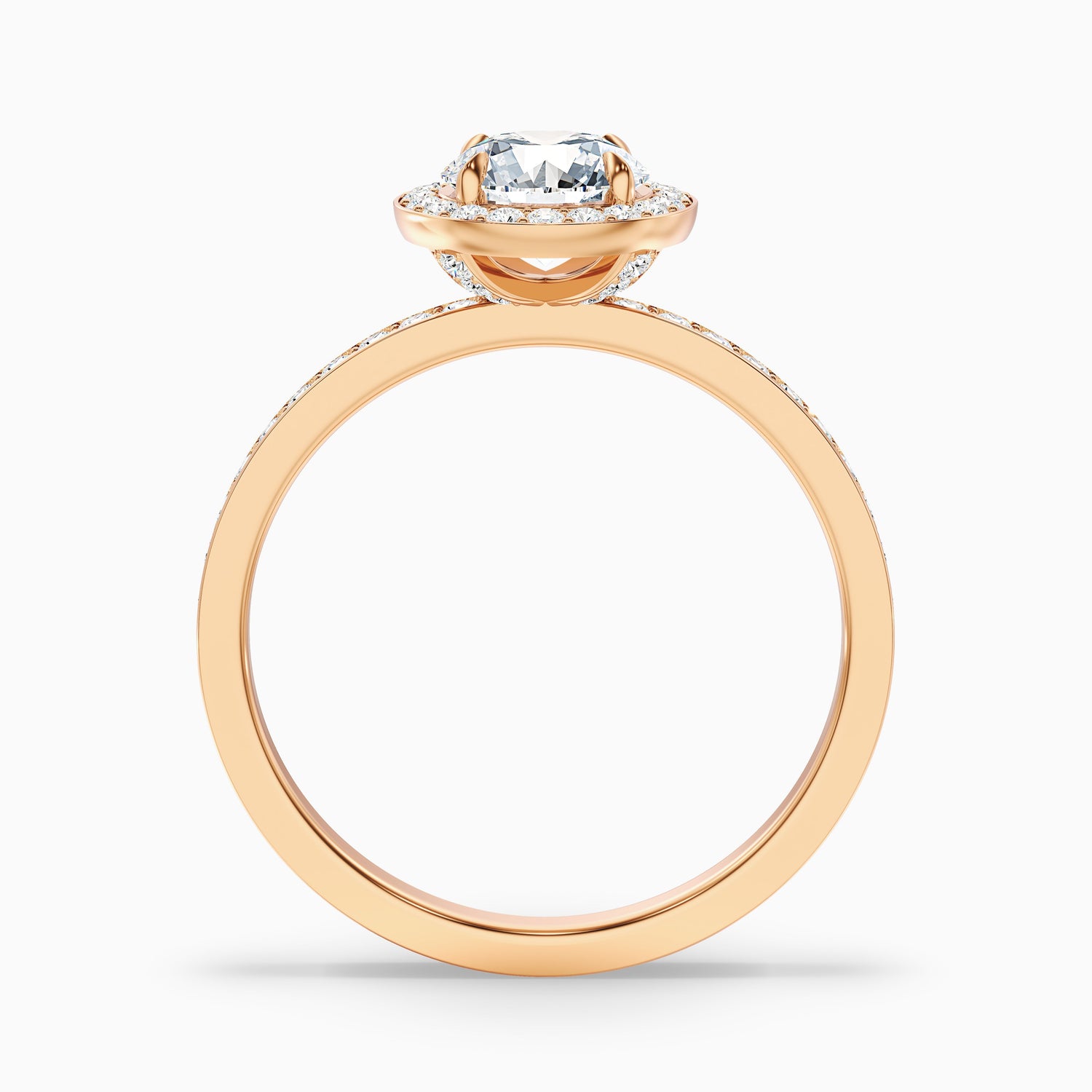 Lisa 5 Carat Round Halo Pave Lab Grown Diamond Ring in 925 Sterling Silver