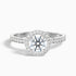 Lisa 2 Carat Round Halo Pave Lab Grown Diamond Ring in 18k White Gold  DestGlow