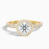 Lisa 1 Carat Round Halo Pave Lab Grown Diamond Ring in 10k Yellow Gold  DestGlow
