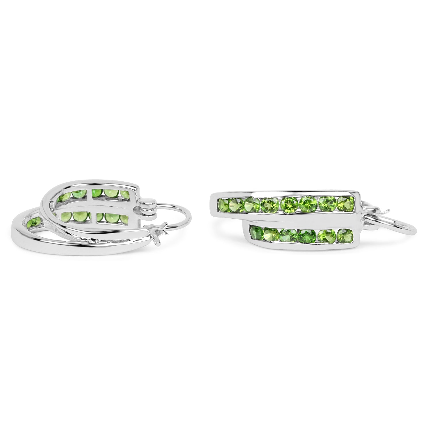 1.68 Carat Genuine Chrome Diopside .925 Sterling Silver Earrings  DestGlow
