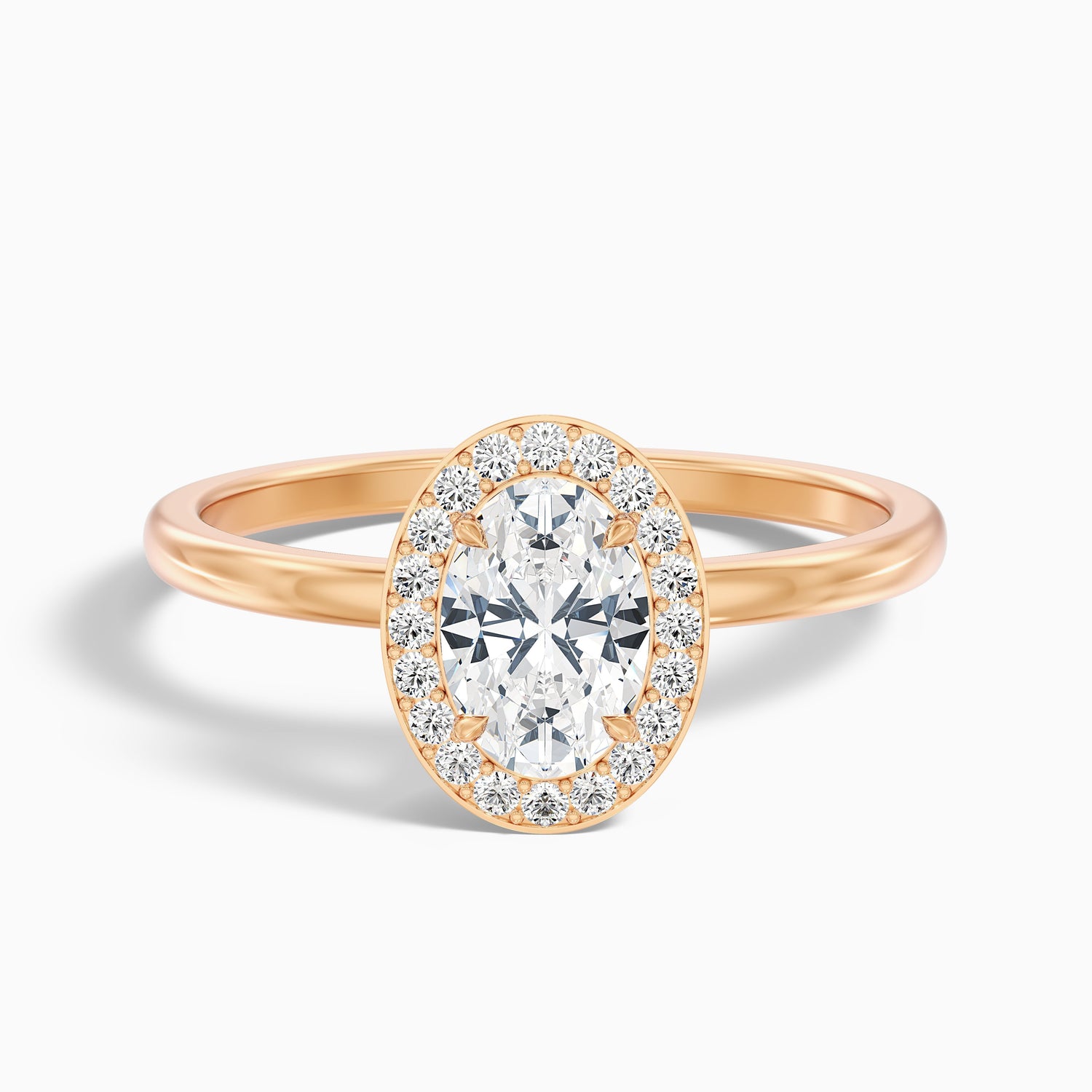 Aisha 4 Carat Oval Halo Lab Grown Diamond Ring in 10k Yellow Gold  DestGlow