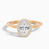Aisha 1.5 Carat Oval Halo Lab Grown Diamond Ring in 18k Rose Gold  DestGlow