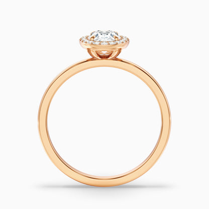 Joa 1.5 Carat Oval Halo Moissanite Engagement Ring in 925 Sterling Silver