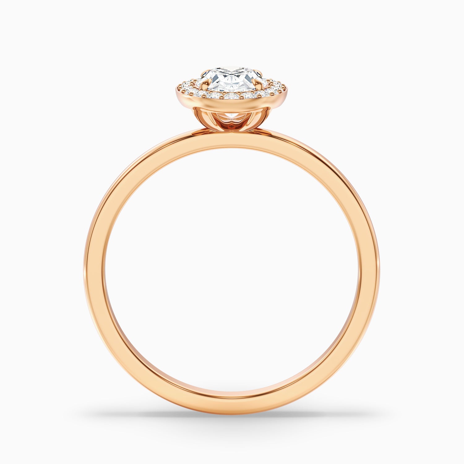 Joa 4.5 Carat Oval Halo Moissanite Engagement Ring in 925 Sterling Silver