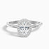 Aisha 4.5 Carat Oval Halo Lab Grown Diamond Ring in 18k White Gold  DestGlow