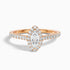 Alexa 4.5 Carat Marquise Halo Pave Lab Grown Diamond Ring in 18k Rose Gold  DestGlow