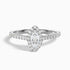 Alexa 5 Carat Marquise Halo Pave Lab Grown Diamond Ring in 18k White Gold  DestGlow