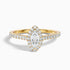 Alexa 1.5 Carat Marquise Halo Pave Lab Grown Diamond Ring in 10k Yellow Gold  DestGlow