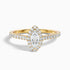 Alexa 4.5 Carat Marquise Halo Pave Lab Grown Diamond Ring in 10k Yellow Gold  DestGlow
