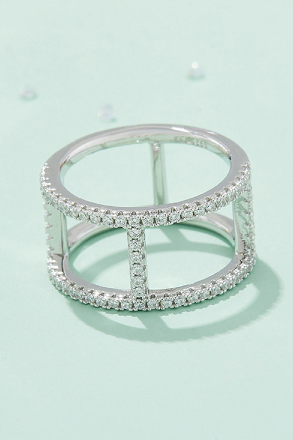 Always Get Better Sparkala™ Box Ring (Platinum Over Pure Sterling Silver) by Sparkala